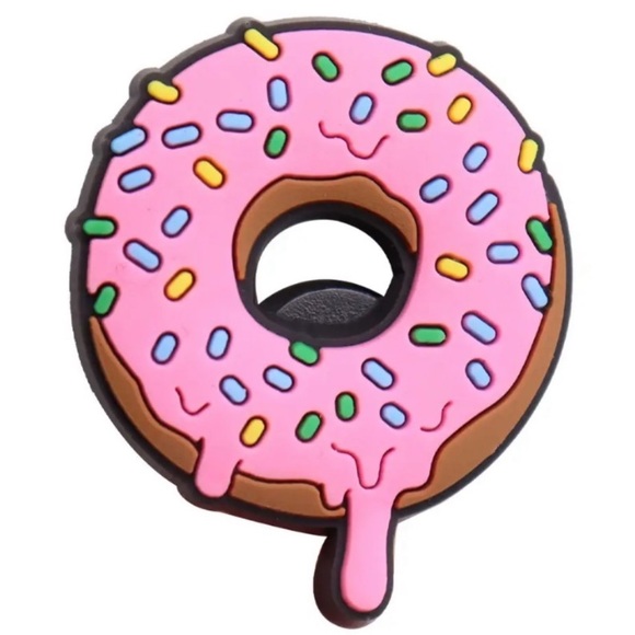 CROCS Accessories - 3/$10💥 Dunkin Donuts Pink Donut With Sprinkles Croc Charm
